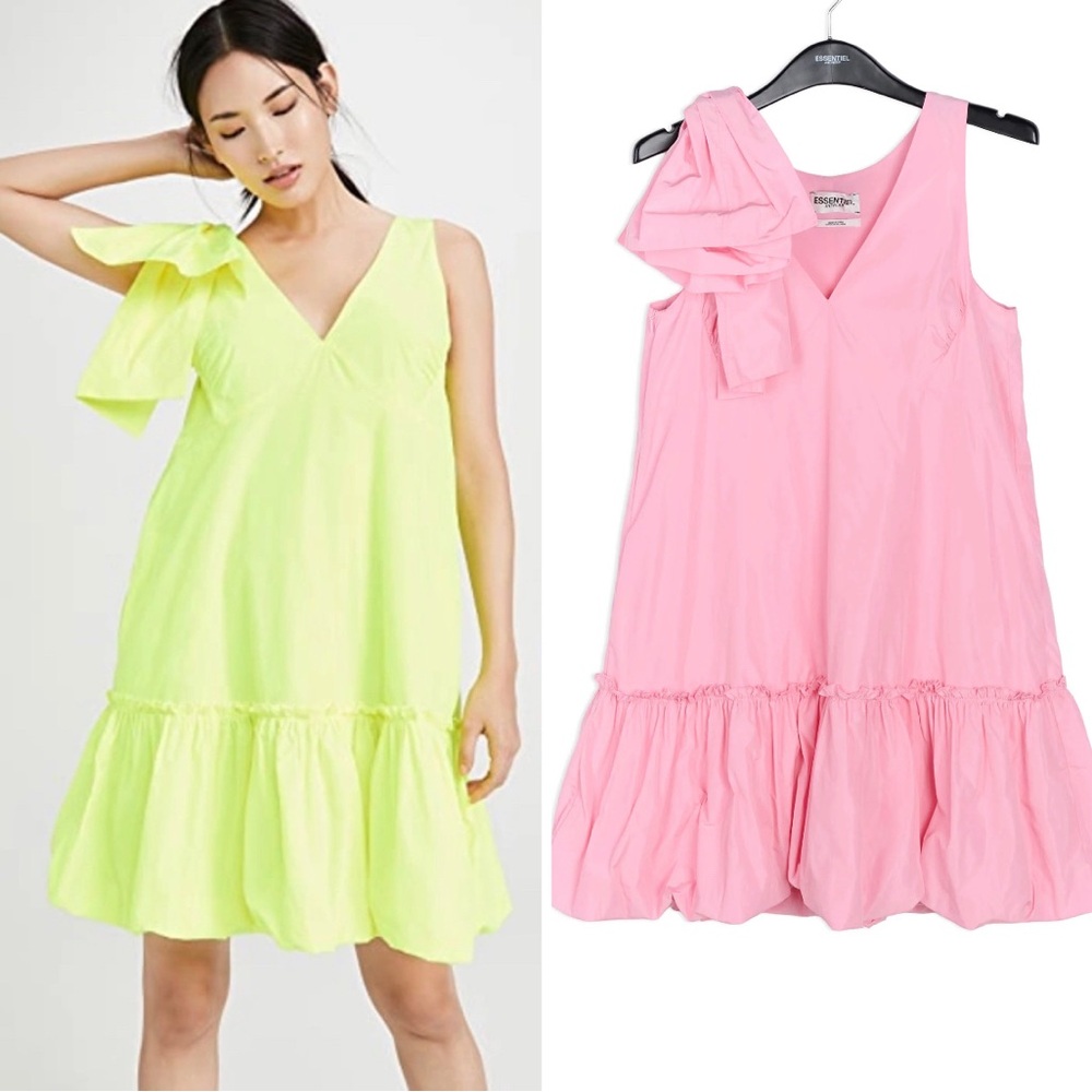 🩷 ESSENTIEL ANTWERP 🩷 Pink tiered taffeta dress